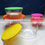 a Set of Five High Quality Glass Bowl in Gift Box, Glass Crisper Mixing Bowl With Color Box thumbnail-3