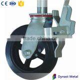 With Total Brake, Plastic Double Wheel Casters Scaffold Adjustable Wheel Caster