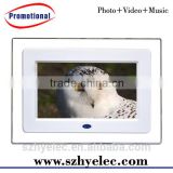 Used Commercial 7 inch China Wholesale Digital Photo Frame with lcd screen