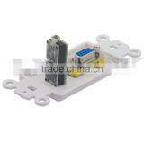 3.5mm Stereo Audio and VGA Female to Female Inner Face Plate Wall Plate thumbnail-3