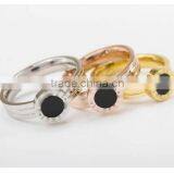 High Quality Custom Stainless Steel Round Charm Ring Stainless Steel Meaningful Rings thumbnail-1