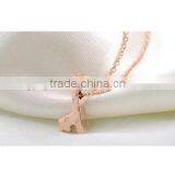 Fashion Stainless Steel Deer Charm Necklace Silver Deer Necklace Deer Head Necklace thumbnail-4