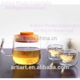 2015 new product water bottles glass pot with two cups
