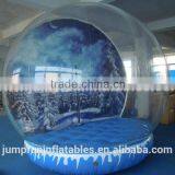 Christmas Decoration PVC Inflatable Balloon/Giant Snow Globe Inner Backdrop Printing Customize