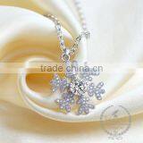 925 Sterling Silver Snowflake Necklace Fashion Women Necklace Supplies 6360438 thumbnail-2
