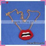 Hip Hop Necklace Fashion Lip Pendant, for Party Simple Necklace thumbnail-1