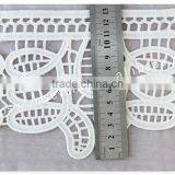 High Quality 13.5cm Width Water Soluble Polyetser Crochet Trim in White thumbnail-6