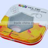 PVC Window Wonderful Embossing Square Tin Box for Cookies