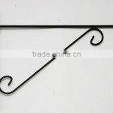 A Pair of Vintage Wrought Iron Architectural Wall Hanging Basket Brackets
