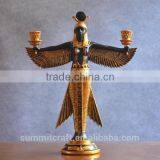 Resin Egyptian Statues Home Goods Antique 3 Tier Candle Holder thumbnail-2