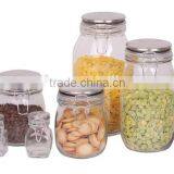 Wholesale Clear Glass Storage Jar With Metal Buckle thumbnail-1