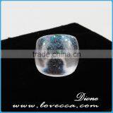 Handmade Fashion Resin Jewelry Resin Flower Ring Wih Gold Foil , Silver Flakes Resin Ring thumbnail-4