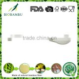 Reasonable price degradable reusable bamboo fiber white spoon