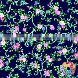 Factory Wholesale Children Clothing Fabric Floral Print Navy Cotton Woven Fabric