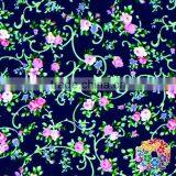 Factory Wholesale Children Clothing Fabric Floral Print Navy Cotton Woven Fabric thumbnail-1