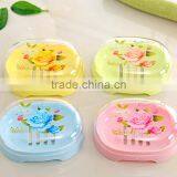 Innovative Design Portable Elliptic Plastic Soap Dish Box With Draining Tray thumbnail-4
