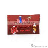 Hand Embroidered Wallet, Many Colors and Design to Choose, Made From Natural Silk in Vietnam thumbnail-3