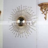 Antique Gold Starburst Wall Mirror for Home Decor thumbnail-3