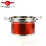 OEM Colorized Stainless Steel Pot/ Soup Pot Kitchen Cookware With Glass Lid thumbnail-4