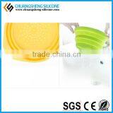 FOLDING Kitchen Use Basin, Silicone Bowl, Colorful Painting Basin thumbnail-4