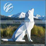 Roaring Dog Statue Stainless Steel Modern Sculpture thumbnail-1