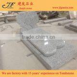 Exquisite Grey Double Heart Granite Headstone Designs thumbnail-3