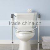 Adjustable Metal White Stand Alone Toilet Safety Rails thumbnail-6