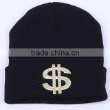 Fashion Hot Drilling CC Winter Beanies With Rhinestone thumbnail-4