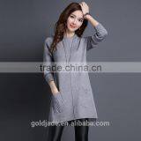 2016 Hot Sale Fashionable Pink Lady Long Sleeve Patchwork Women Wool Sweater thumbnail-4