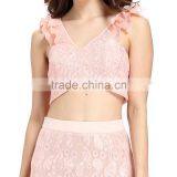 Domin Fashion Guangzhou Factory Latest Skirt and Crop Top Set thumbnail-2