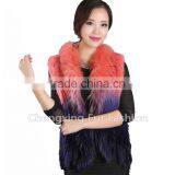 CX-G-B-44A Genuine Rabbit Fur Vest 2016 Winter Coats thumbnail-4
