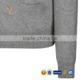 V-Neck Knitted Men Pure Cashmere Sweaters Grey Cashmere Sweater Cardigan thumbnail-4