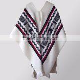 2016 Geometric Pattern Light Soft Warm Stylish Wool New Unisex Poncho thumbnail-2