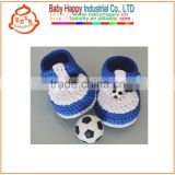 Football Blue Handmade Crochet Baby Dress