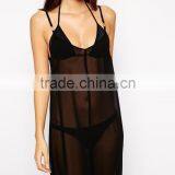 Split Front Sheer Maxi Beach Dress thumbnail-4