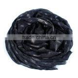 Cotton Polyester Blend Scarves & Wraps Rectangle Silver Black Feather Fashion Scarf 2017 thumbnail-3