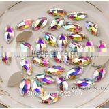 Navette Color AB Flat Back Sew on Stones for Wedding Dress thumbnail-3