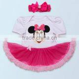 2017 Birthday Party Suit, Cartoon Embroidery Baby Set ,high Quqlity , Romper With Headband 2 PCS thumbnail-2