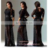 2016 Extermely Sexy Hollow Long Women Lace Dress thumbnail-3