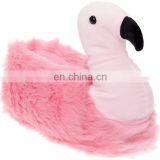 Winter Home Indoor Custom Pretty Pink Woman Stuffed Soft Plush Flamingo Slippers Shoes
