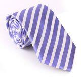 Silver Classic Strips Mens Jacquard Neckties Mens Suit Accessories Classic Strips