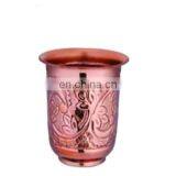 Set of Two 16oz Moscow Mule Copper Mugs With Shot Glass - Solid Copper Hammered Mug - Copper Cups thumbnail-6