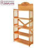 Hot Sale Customized 5 Layer Bamboo Floor Display Stand for Pet Products thumbnail-3