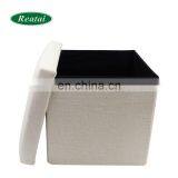 Reatai Furniture Manufacturer Printed Velvet Fabric Ottoman Storage Box thumbnail-5