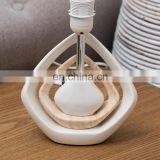 Simple Geometry Custom Restaurant Table Decoration Ceramic Base Cheap Nordic Bedside Lamps for Hotel thumbnail-5