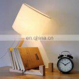 Flexible Desk Light Fabric Wooden Table Lamp Elegant Household Living Room for Reading Book Study Room thumbnail-5