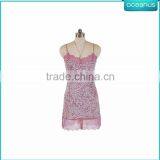 100% Poly Woven Ladies Print Camisole With Lace thumbnail-3