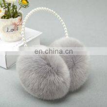 Pearl Ear Pods Covermuff Headset Ear Cover Plush Imitation Rabbit Hair Earmuff Men's Warm Package Lovely Women's Winter Hair thumbnail-3