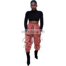 Factory Outlet Amazon Hot Sale European and American Women's Street Trendy Irregular Pants Sports Pants Training Pants