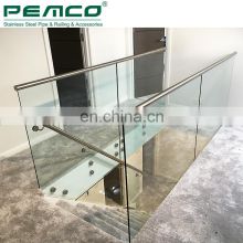 Stainless Steel Frameless Balustrade Cost Modern Balcony Residential Glass Stair Standoff Railing